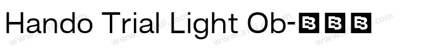 Hando Trial Light Ob字体转换
